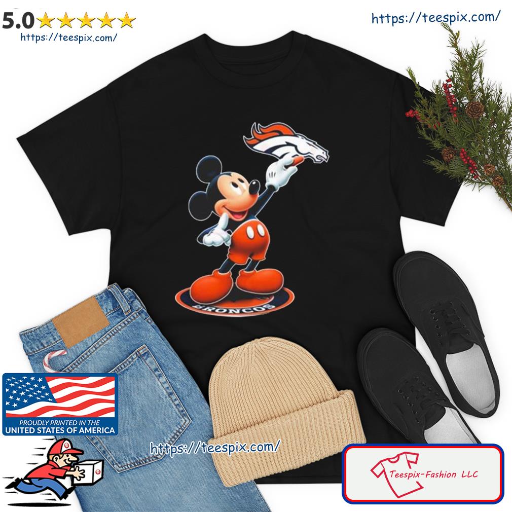 Mickey Mouse Nfl denver broncos logo 2023 Shirt