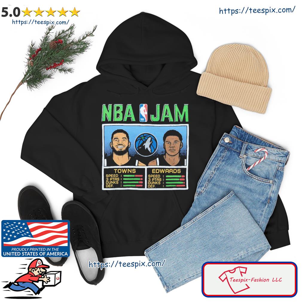 NBA Jam Timberwolves Towns And Edwards Shirt hoodie