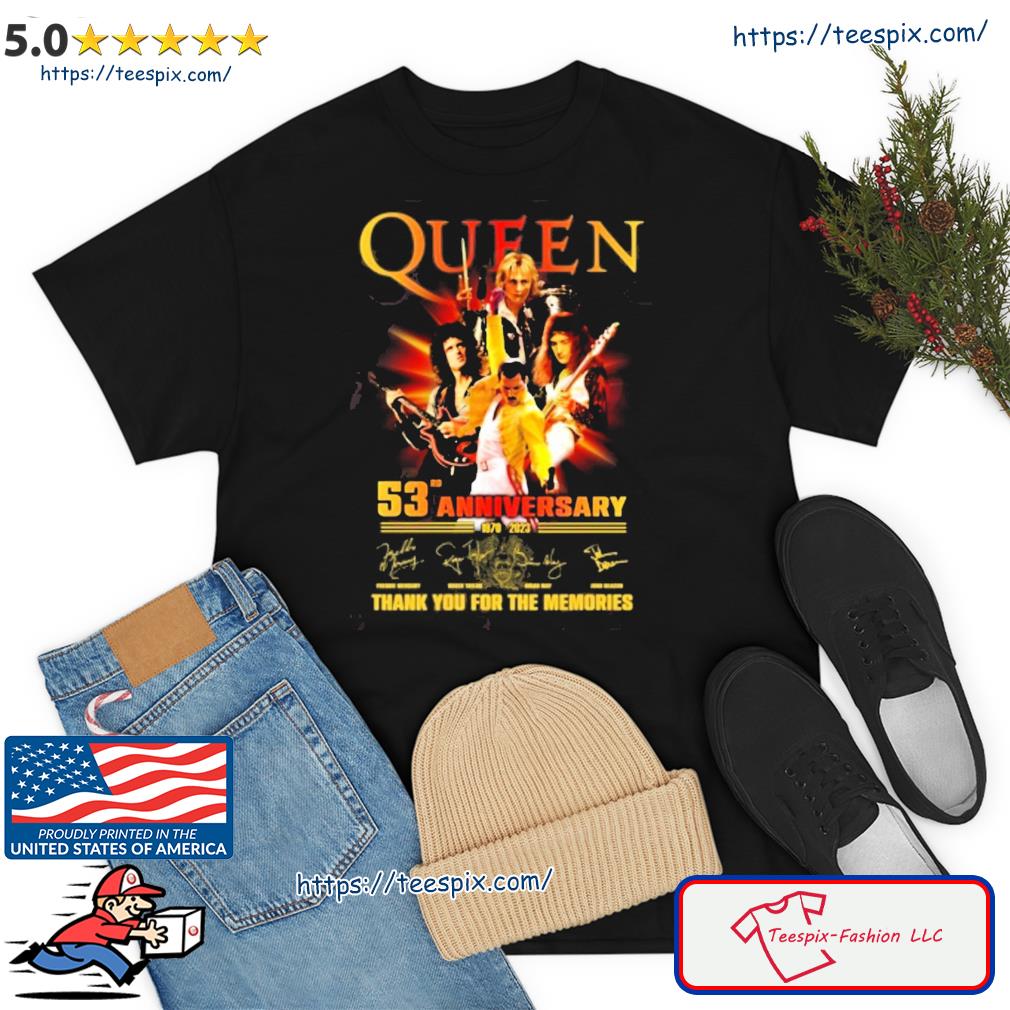 Queen 53rd Anniversary 1970 – 2023 Thank You For The Memories T-Shirt