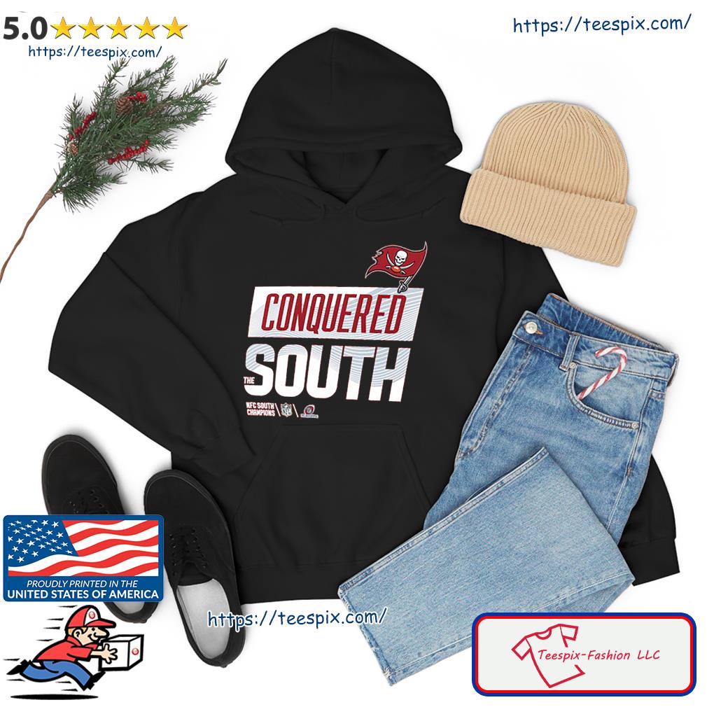 Official conquered the south NFC south champions tampa bay buccaneers  T-shirt, hoodie, sweater, long sleeve and tank top