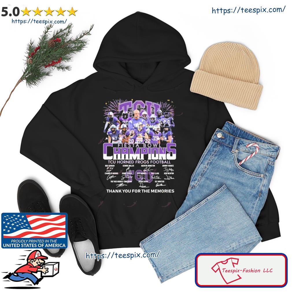 TCU 2022 Fiesta Bowl Champions TCU Horned Frogs Football Thank You For The Memories T-Shirt hoodie