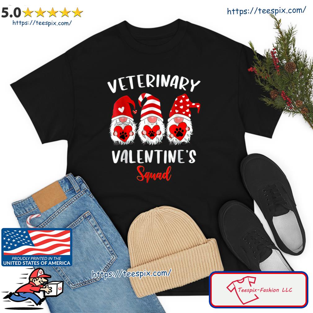 Valentine Gnomes Holding Hearts Valentine’s Day Gnome Love Shirt