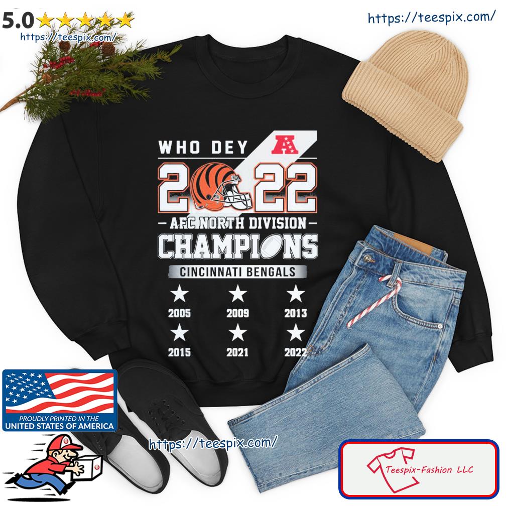 Nice cincinnati Bengals 2022 Afc North Division Champions shirt, hoodie,  sweater, long sleeve and tank top