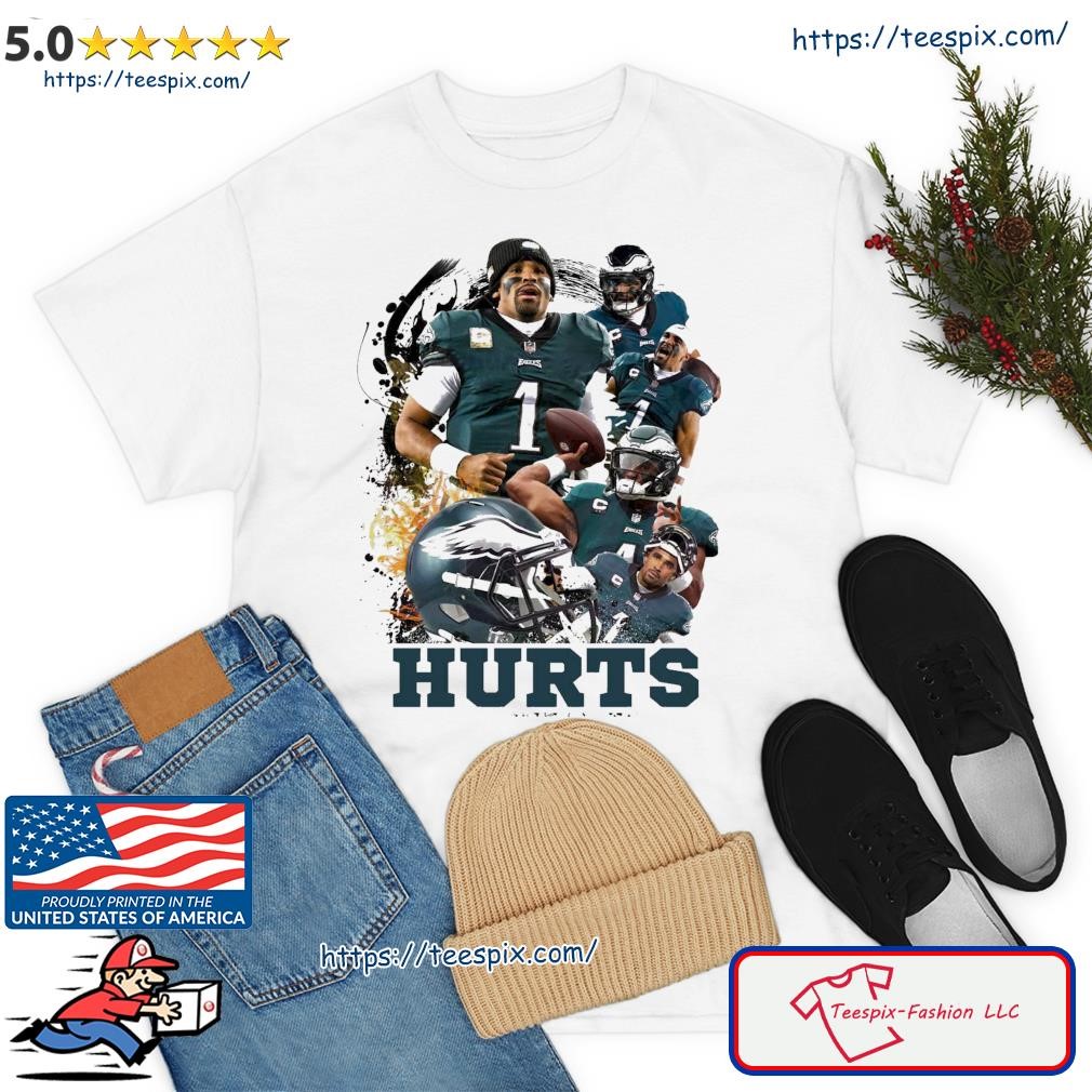 Fanmade Jalen/Hurts #1 Football V shirt Eagles Fan Gift Shirts S-5XL