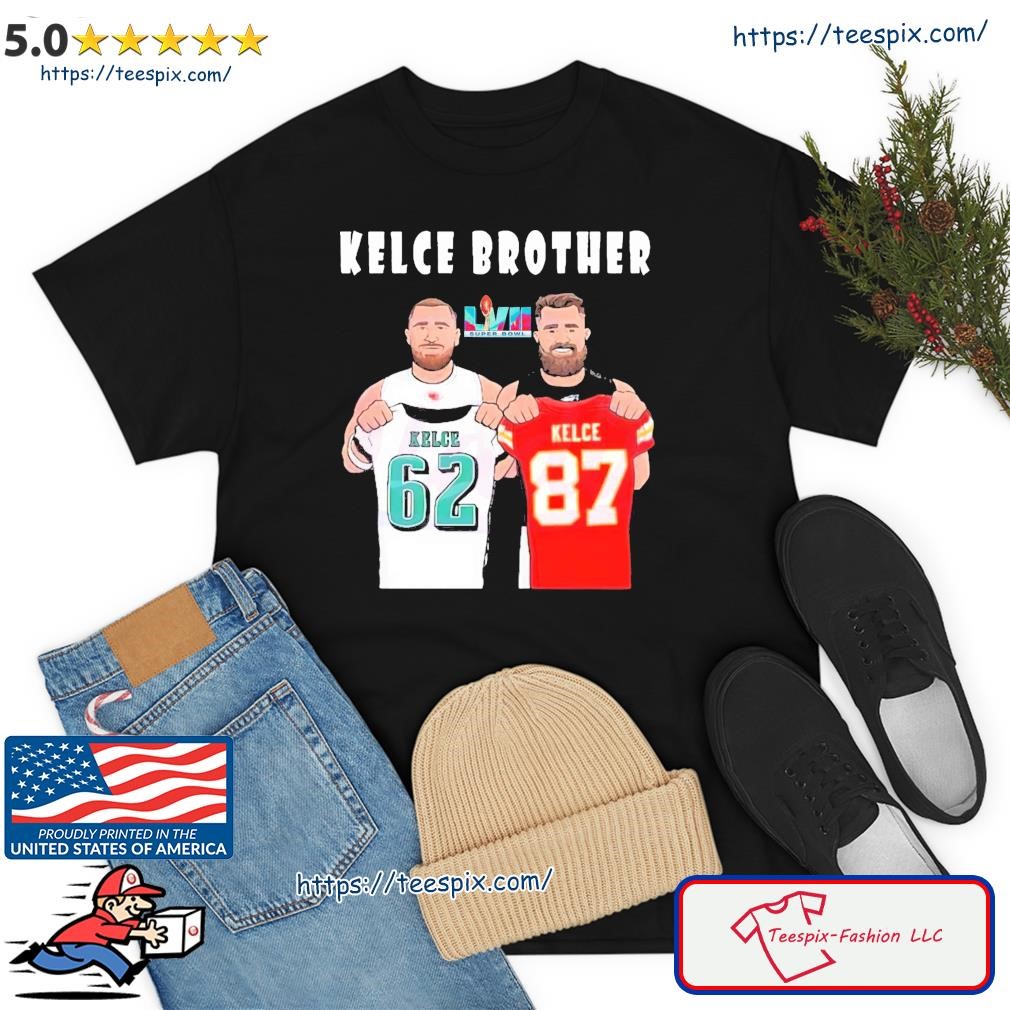 Travis and Jason Kelce Super Bowl LVII T-Shirt - Ink In Action