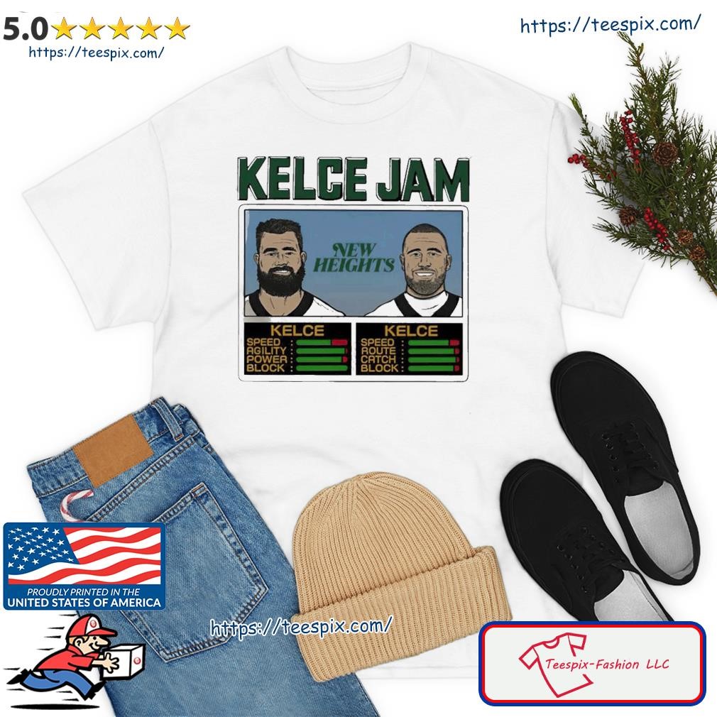 Homage Shop New Heights Podcast With Jason Travis Kelce Shirt New Heights  Shirt - Sgatee