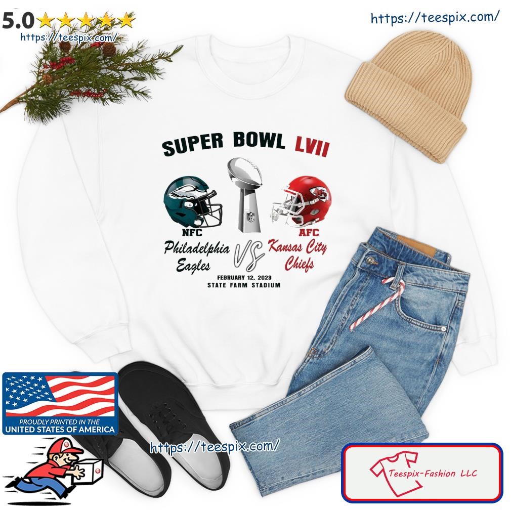 AFC Philadelphia Eagles Vs NFC Kansas City Chiefs Super Bowl LVII 2023 shirt,  hoodie, sweater, long sleeve and tank top