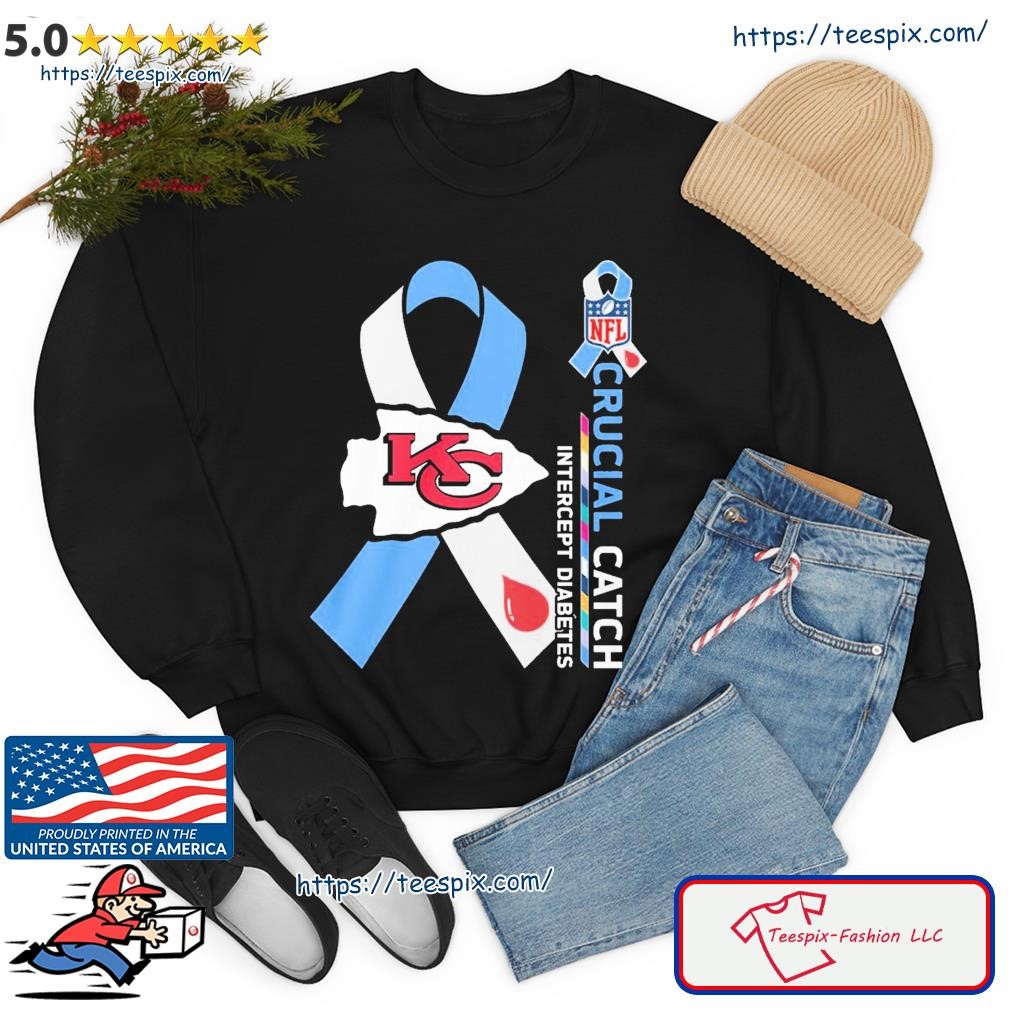 Breast Cancer Kansas City Chiefs Crucial Catch Intercept Diabetes Shirt