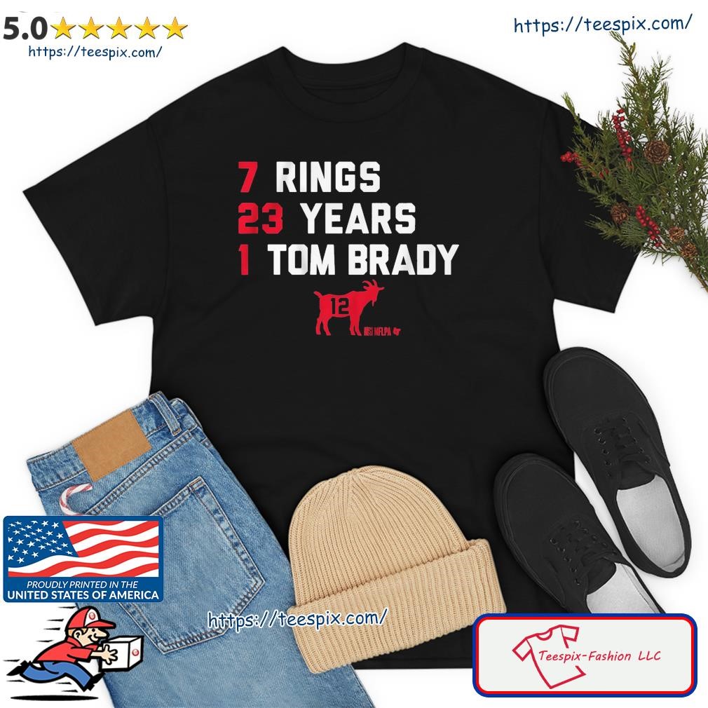 No 1 Tom Brady 7 Rings, 23 Years Shirt, hoodie, sweater, long sleeve and  tank top