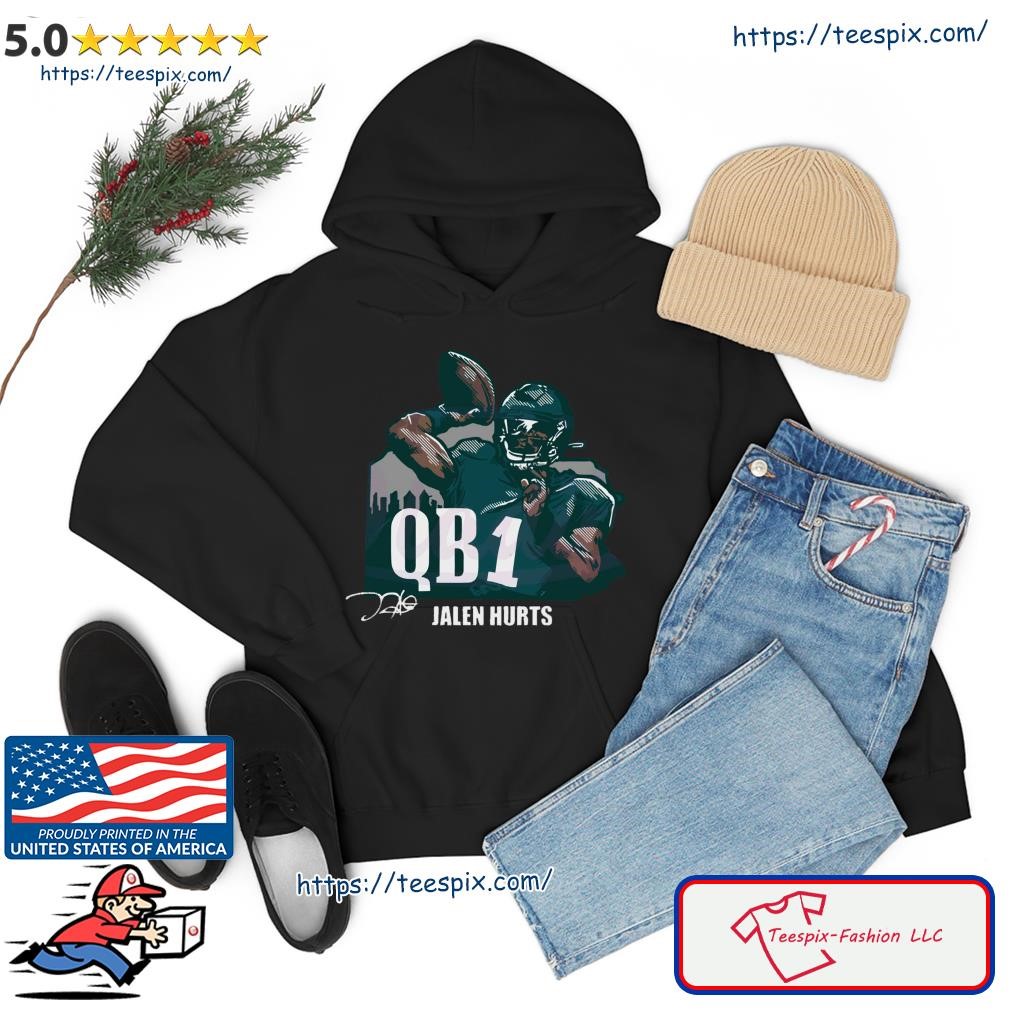 Jalen Hurts QB1 Shirt + Hoodie - NFLPA Licensed - BreakingT