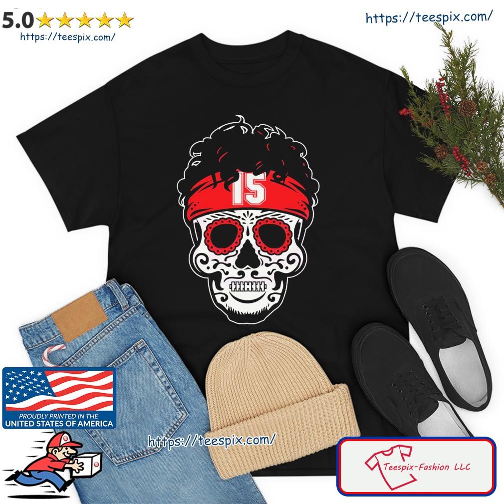 Patrick Mahomes Sugar Skull Shirt, Hoodie, Women Tee, Sweatshirt - Lelemoon