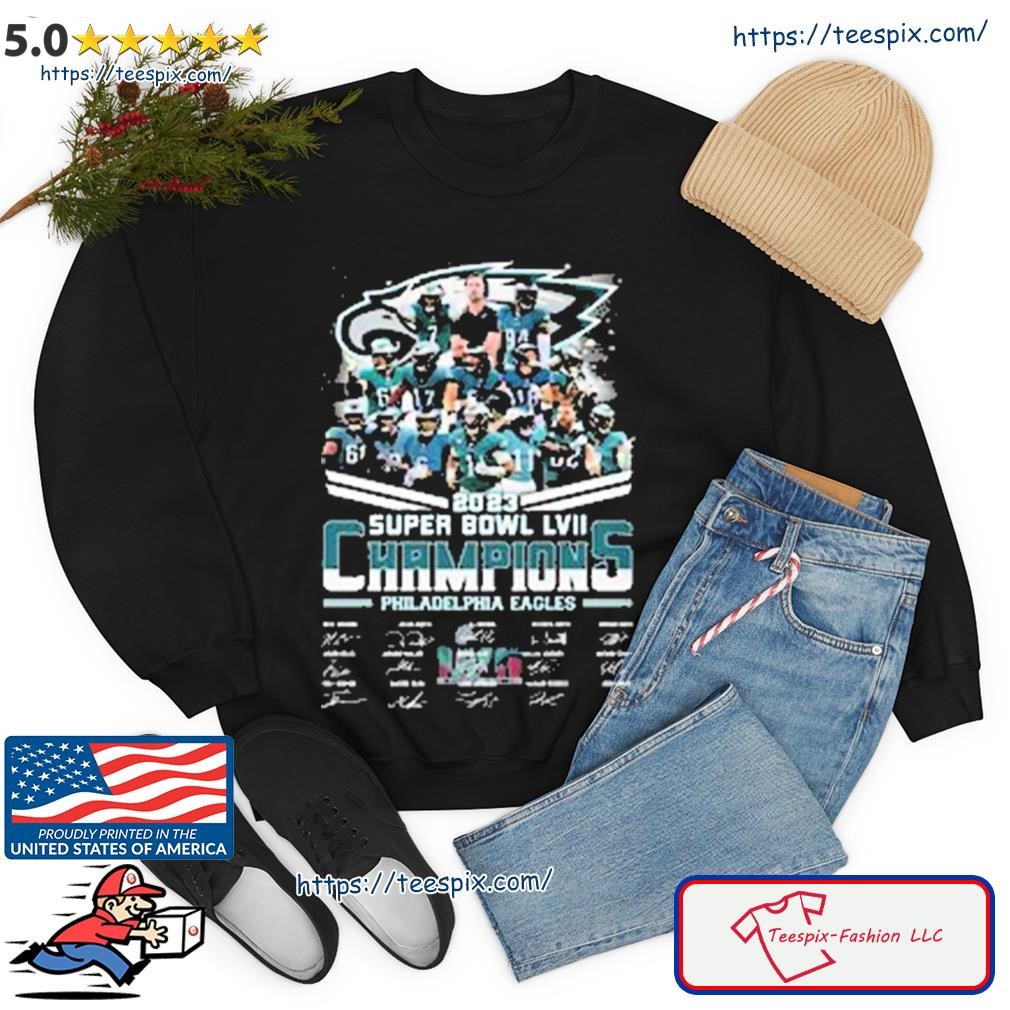 Philadelphia eagles super bowl champions 2023 signatures shirt, hoodie,  sweater, long sleeve and tank top