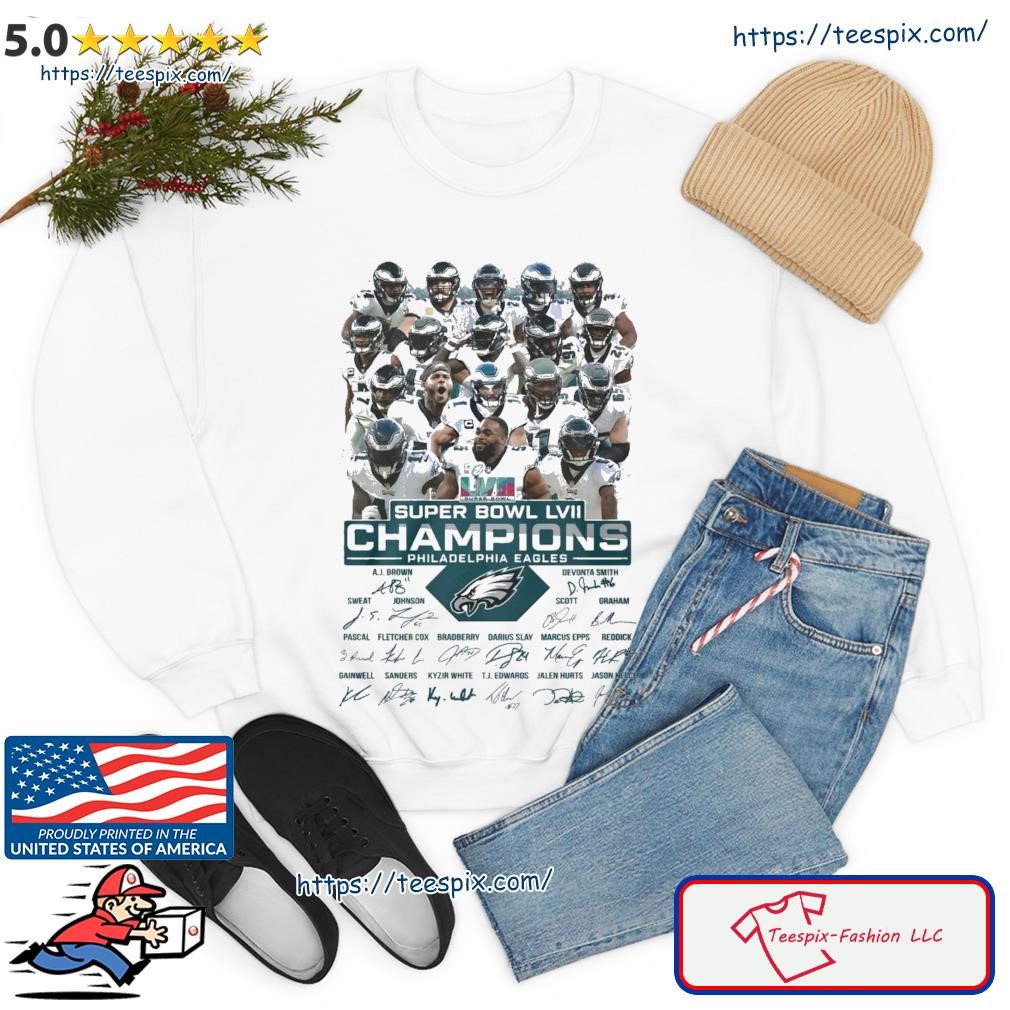 Official Philadelphia eagles super bowl lvii custom name & number 2023 shirt,  hoodie, sweater, long sleeve and tank top