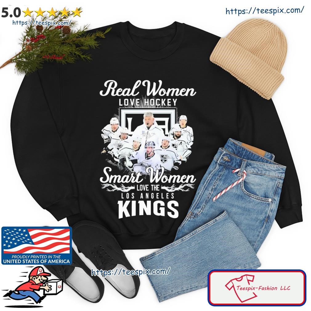 Real women love hockey smart women love the los angeles kings shirt,  hoodie, sweater, long sleeve and tank top