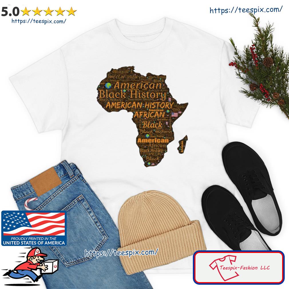 Black History is American History wordart Premium Fit Ladies Shirt