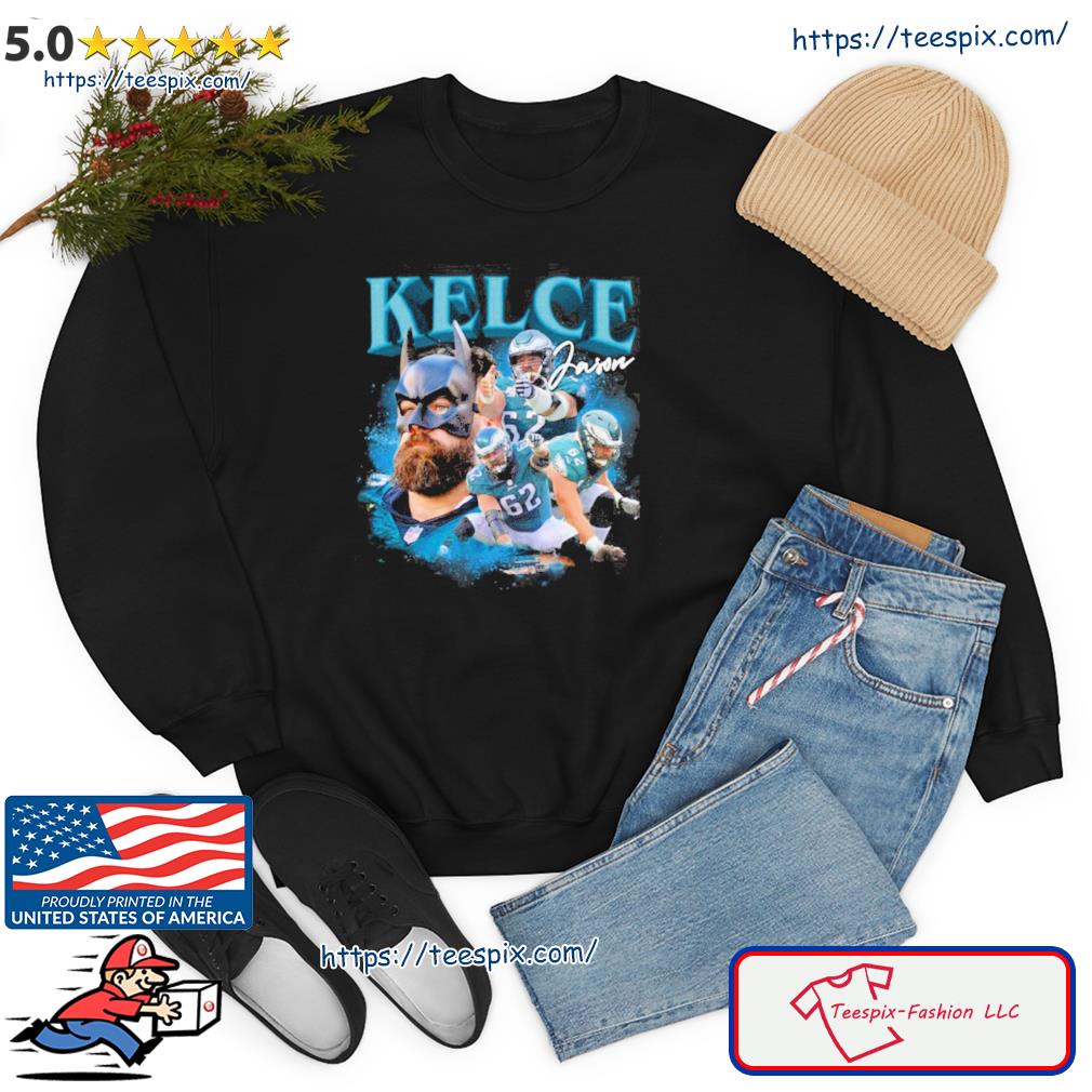 Jason Kelce Philadelphia Football Sweatshirt Vintage Philadelphia Football Crewneck  Sweatshirt Jason Kelce Man Bun Shirt Jason Kelce Replacement Merch Jason  Kelce Wif New - Revetee