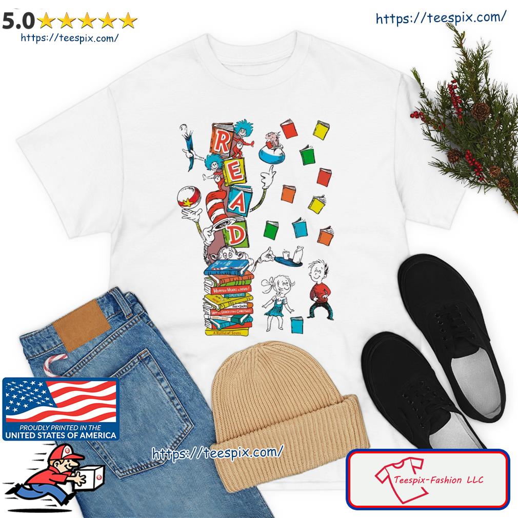 Little Miss Thing Cat In The Hat Reading Lover Shirt
