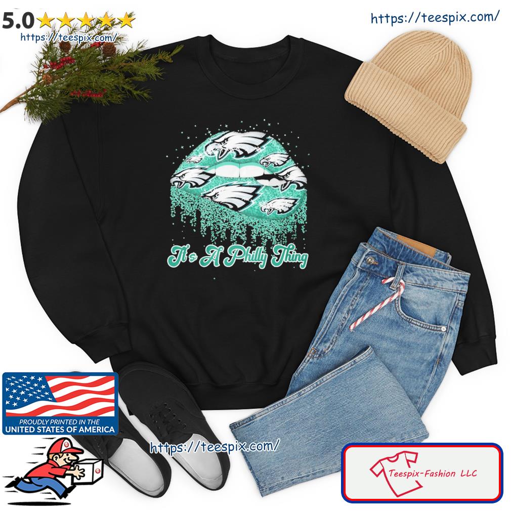 Philadelphia Eagles lips philly thing lips glitter shirt, hoodie, sweater,  long sleeve and tank top