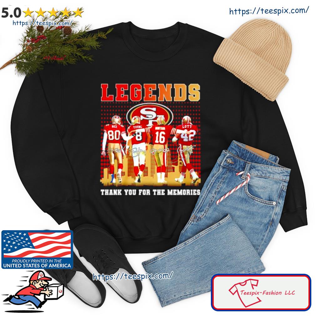 San Francisco 49ers Legends Thank You For The Memories Shirt