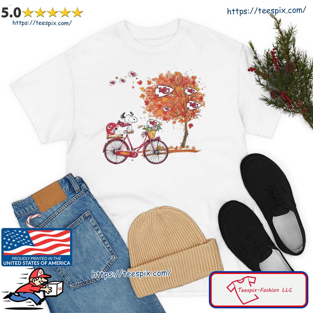 Snoopy In Fall Funny Riding Bicycle Kansas City Chiefs shirt, hoodie,  sweater, long sleeve and tank top