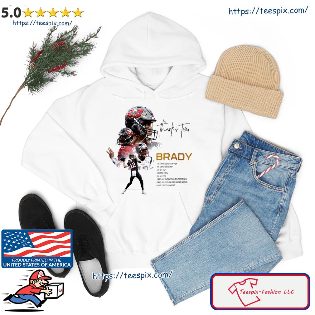 Thank You Tom Brady 7 Super Bowl Champion T-Shirt - Anynee