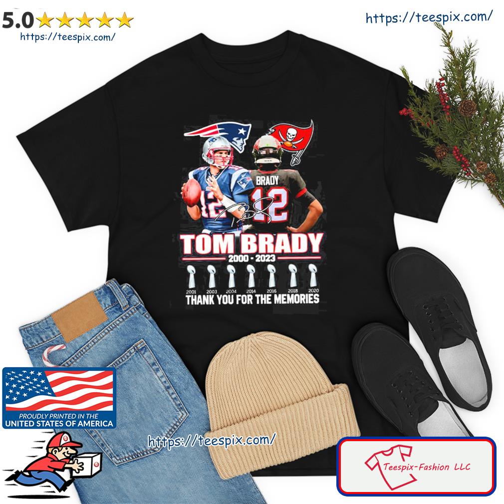 Thank you Tom Brady New England Patriots 2000 2019 Tampa Bay Buccaneers  2020 2022 shirt, hoodie, sweater, long sleeve and tank top