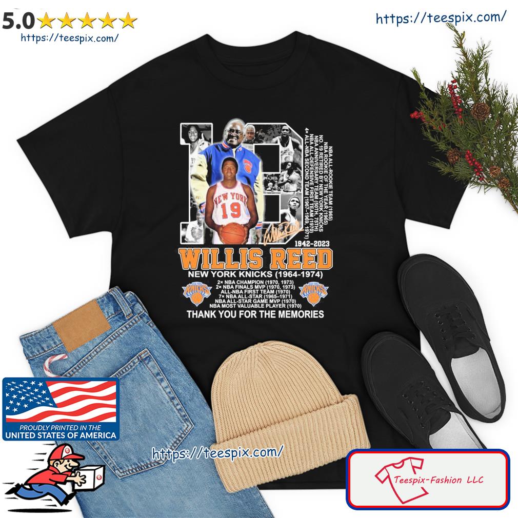 18 Year Willis Reed New York Knicks 1964-1974) Thank You For The Memories Shirt
