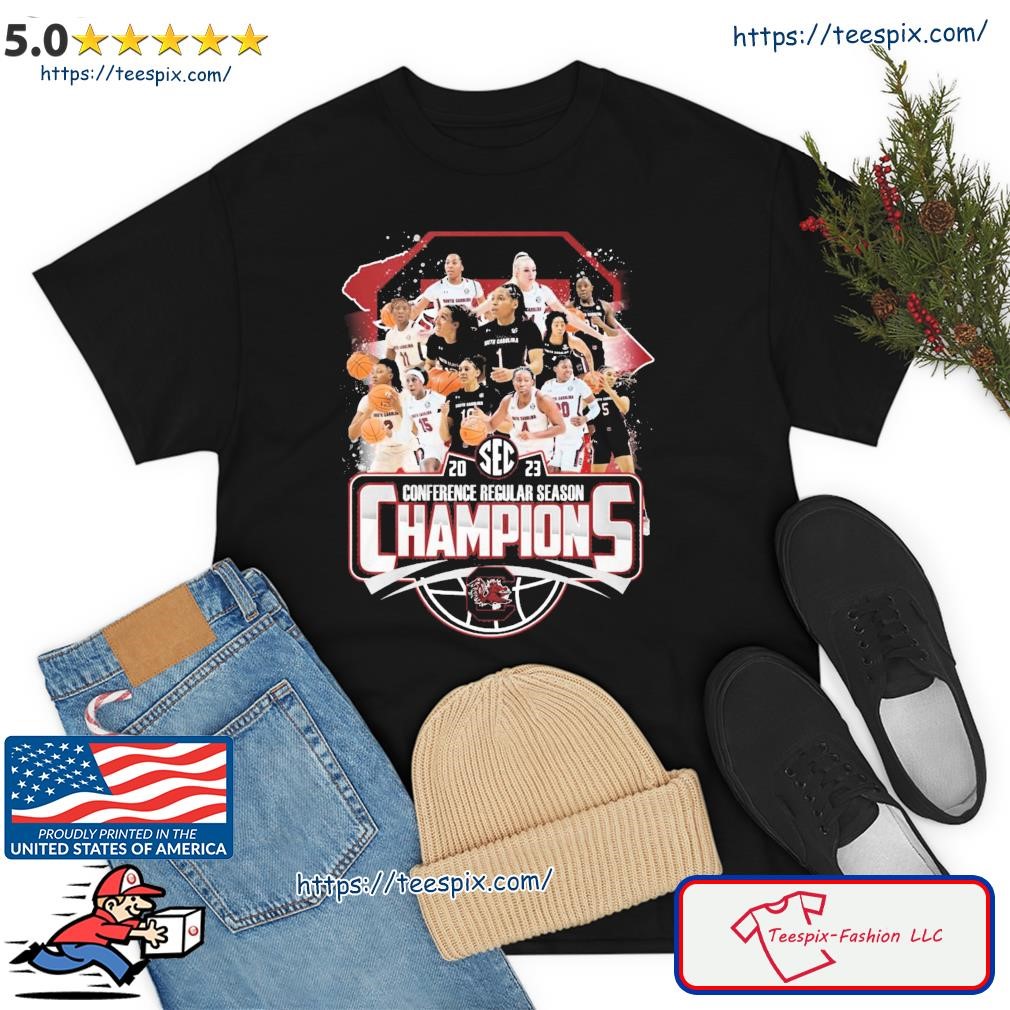 2023 SEC Conference Regular Season Champions South Carolina Women's Basketball Team Shirt