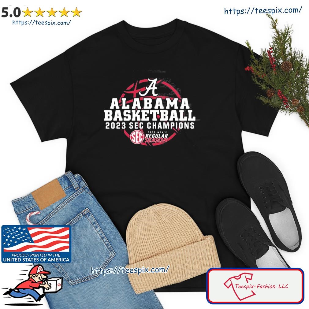 Alabama Basketball 2023 SEC Regular Season Champions Men's Regular Season Shirt