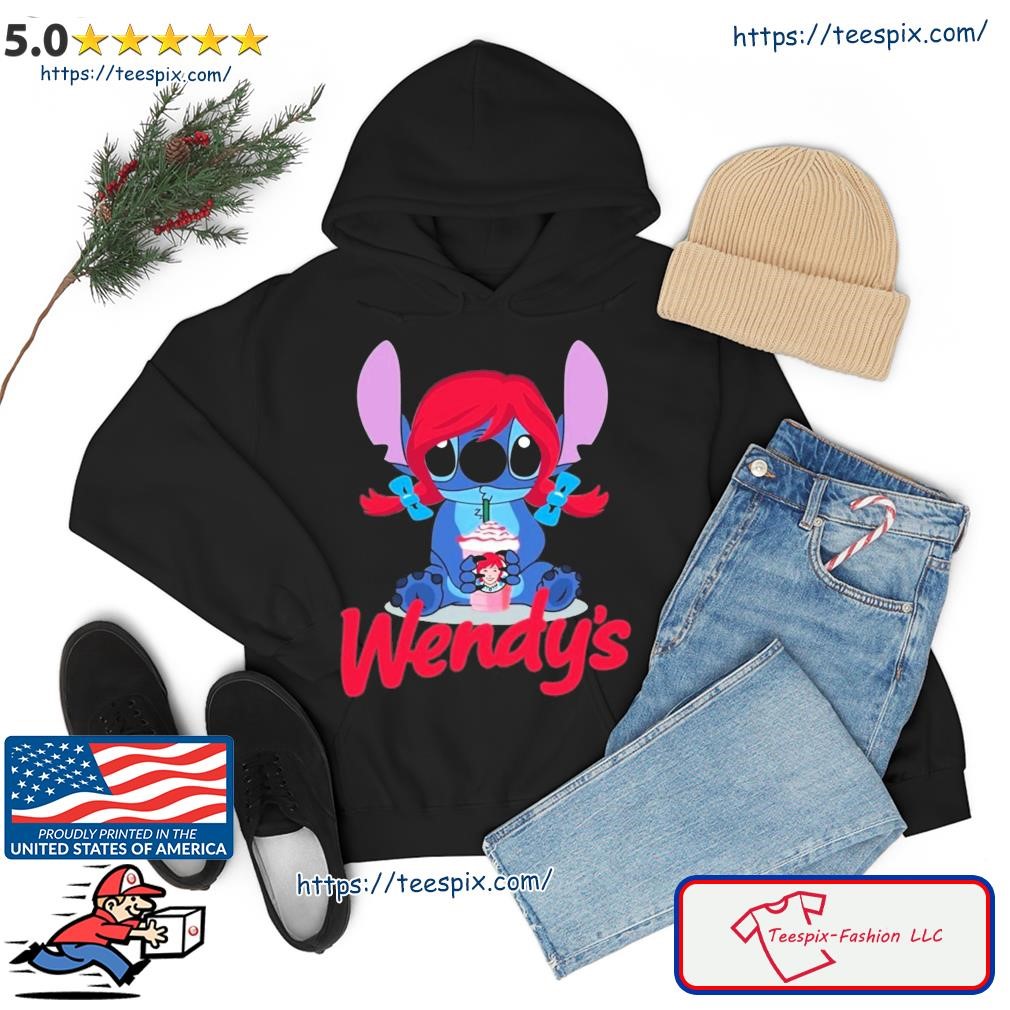 Baby Stitch Drinking Wendy's Shirt hoodie.jpg