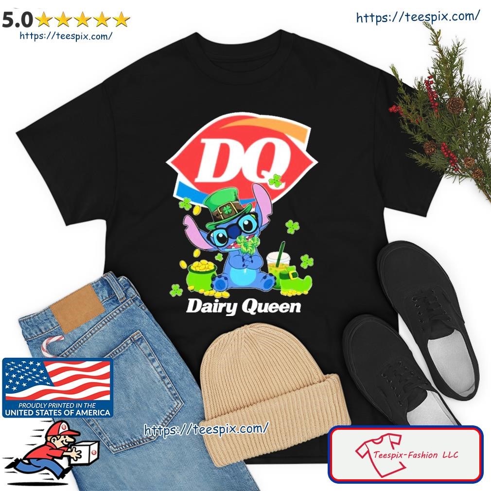 Baby Stitch and Dairy Queen Logo St Patrick's Day Shirt