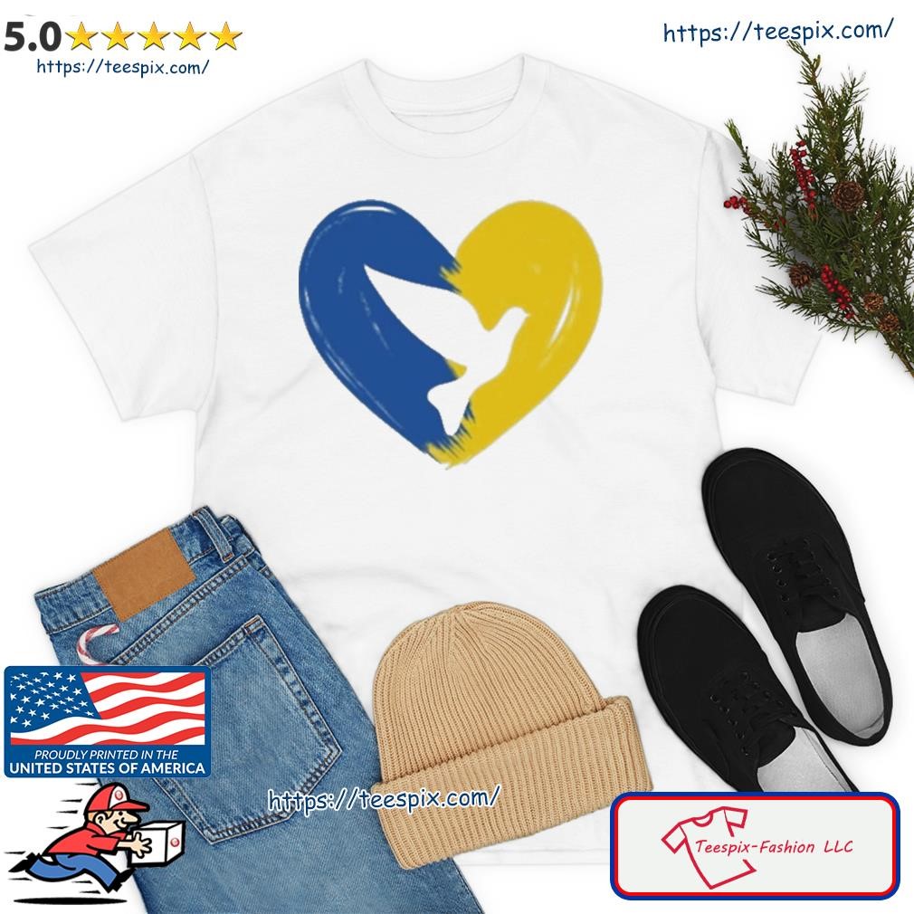 Blue And Yellow Heart Ukraine Shirt