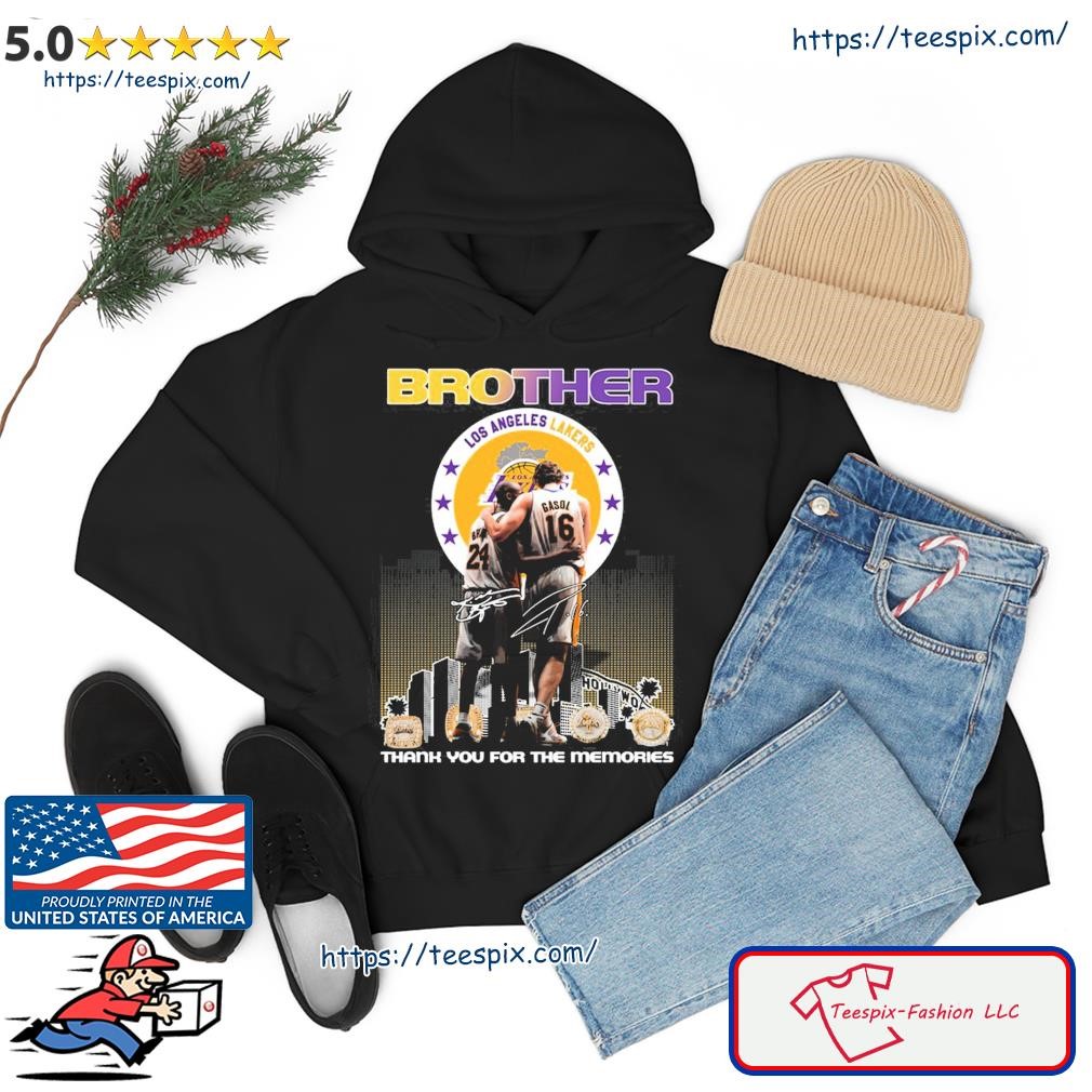 Brother Los Angeles Lakers Gasol Signature Thank You For The Memories Shirt hoodie.jpg