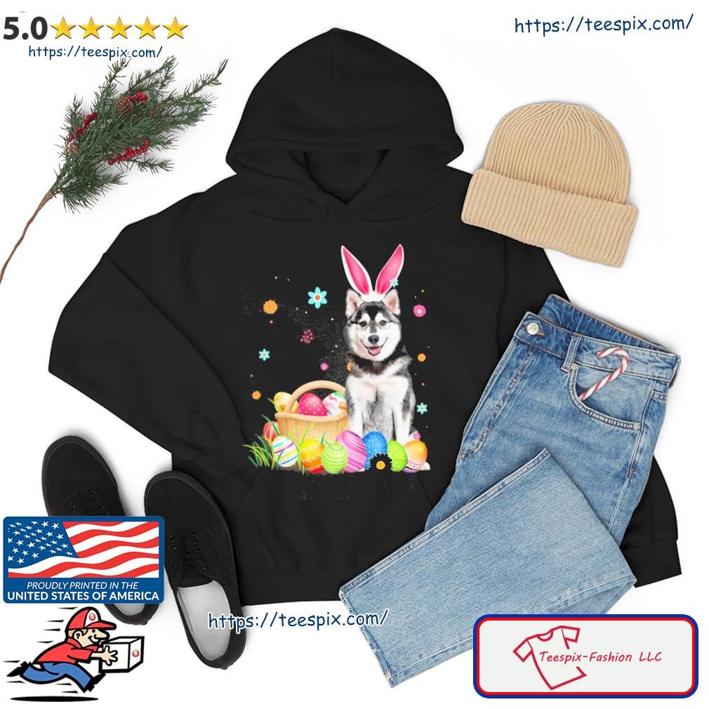 Bunny Egg Husky Happy Eas Shirt hoodie.jpg