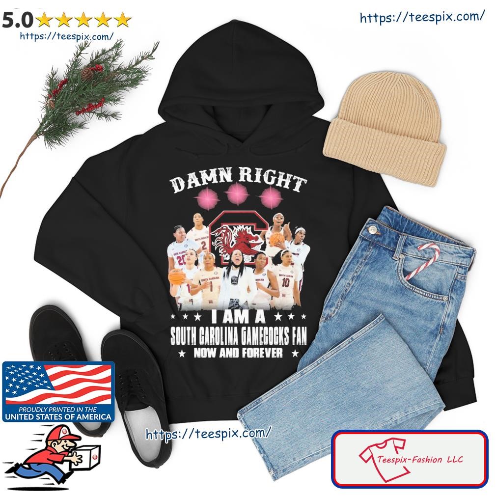 Damn Right I Am A South Carolina Gamecocks Fan Now And Forever Shirt hoodie.jpg