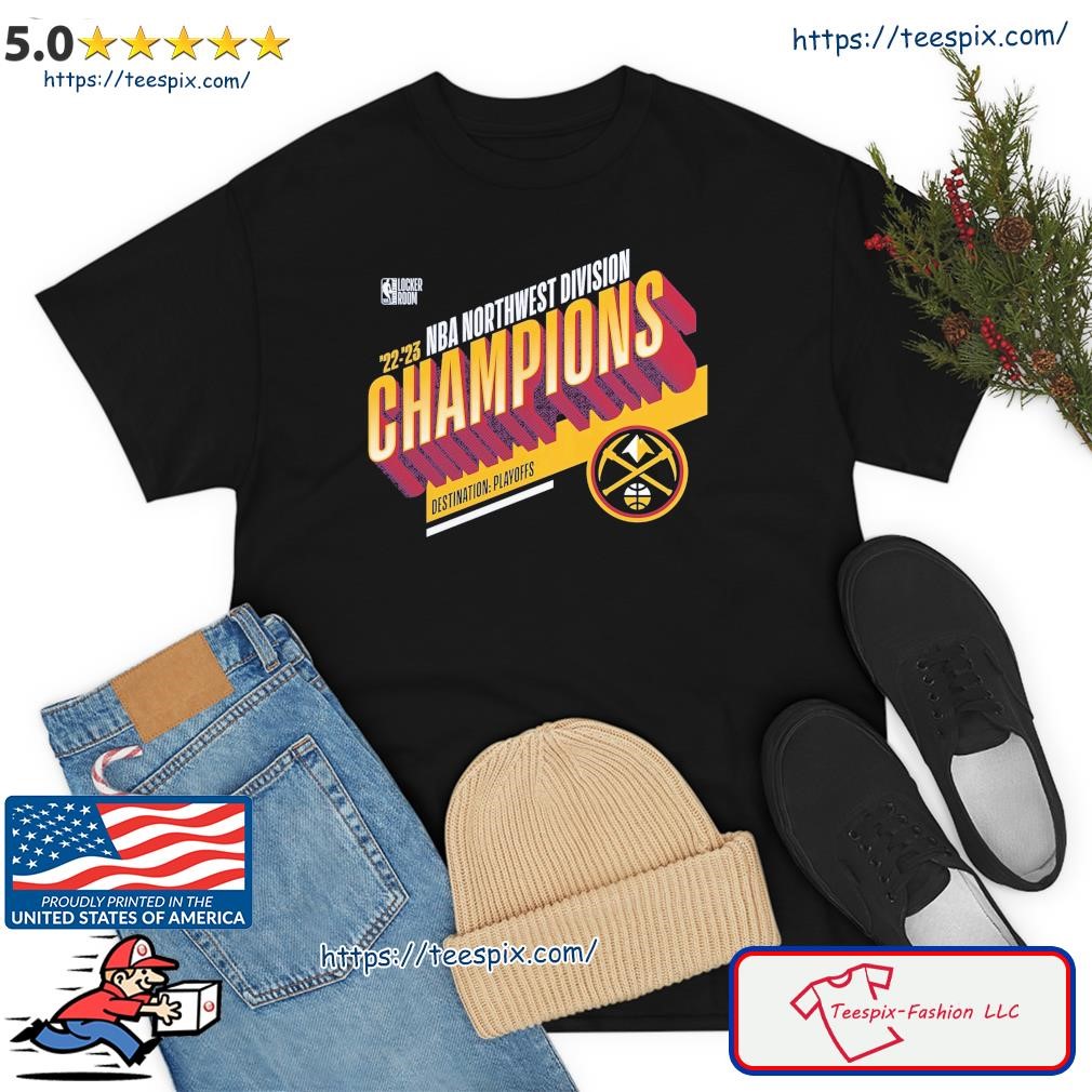 Denver Basketball 2023 Northwest Division Champions Locker Room T-Shirt