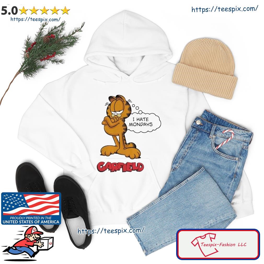 Garfield I Dont Hate Mondays Comfort Colors Shirt hoodie.jpg