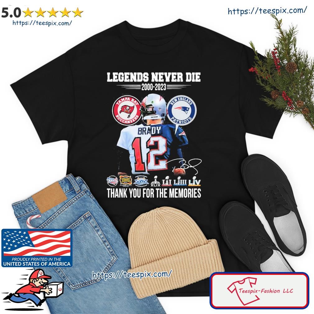 Legends Never Die 2000-2023 Signature Thankyou For The Memories Shirt