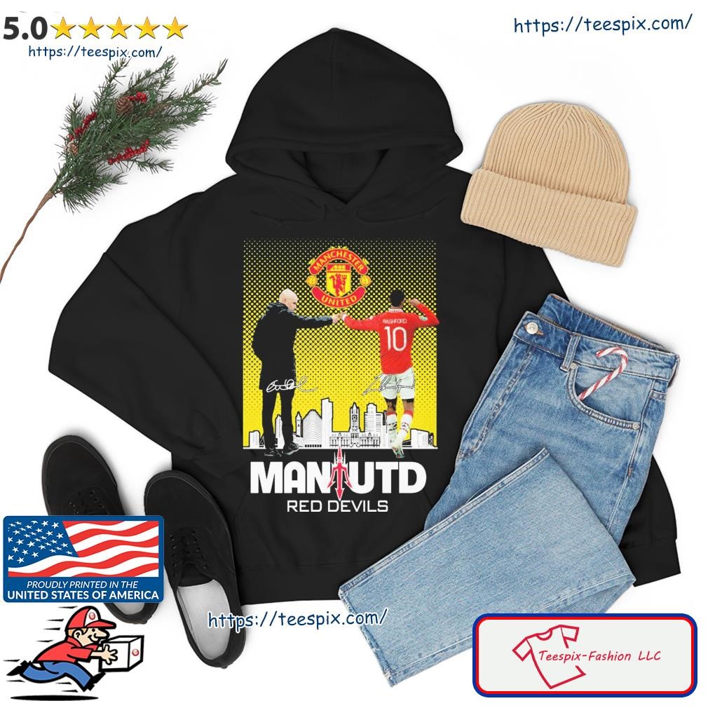 Manchester United Red Devils Ten Hag And Rashford Signature Shirt hoodie.jpg