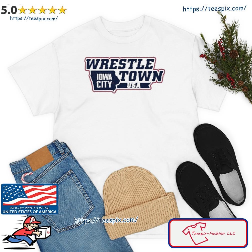 Men's Iowa City Wrestle Town Usa Shirt