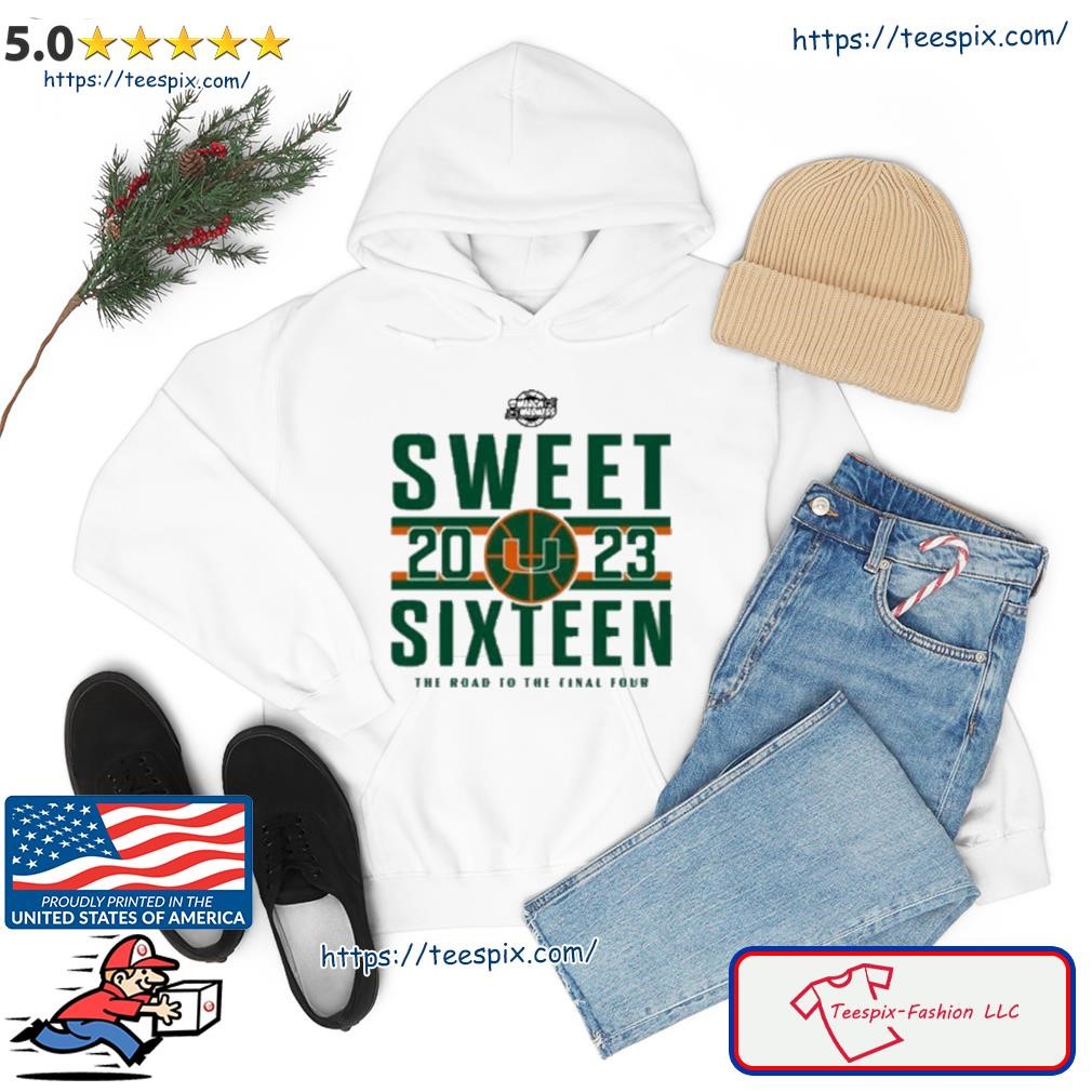 Miami Hurricanes Official 2023 Sweet 16 Road To The Final Four Shirt hoodie.jpg