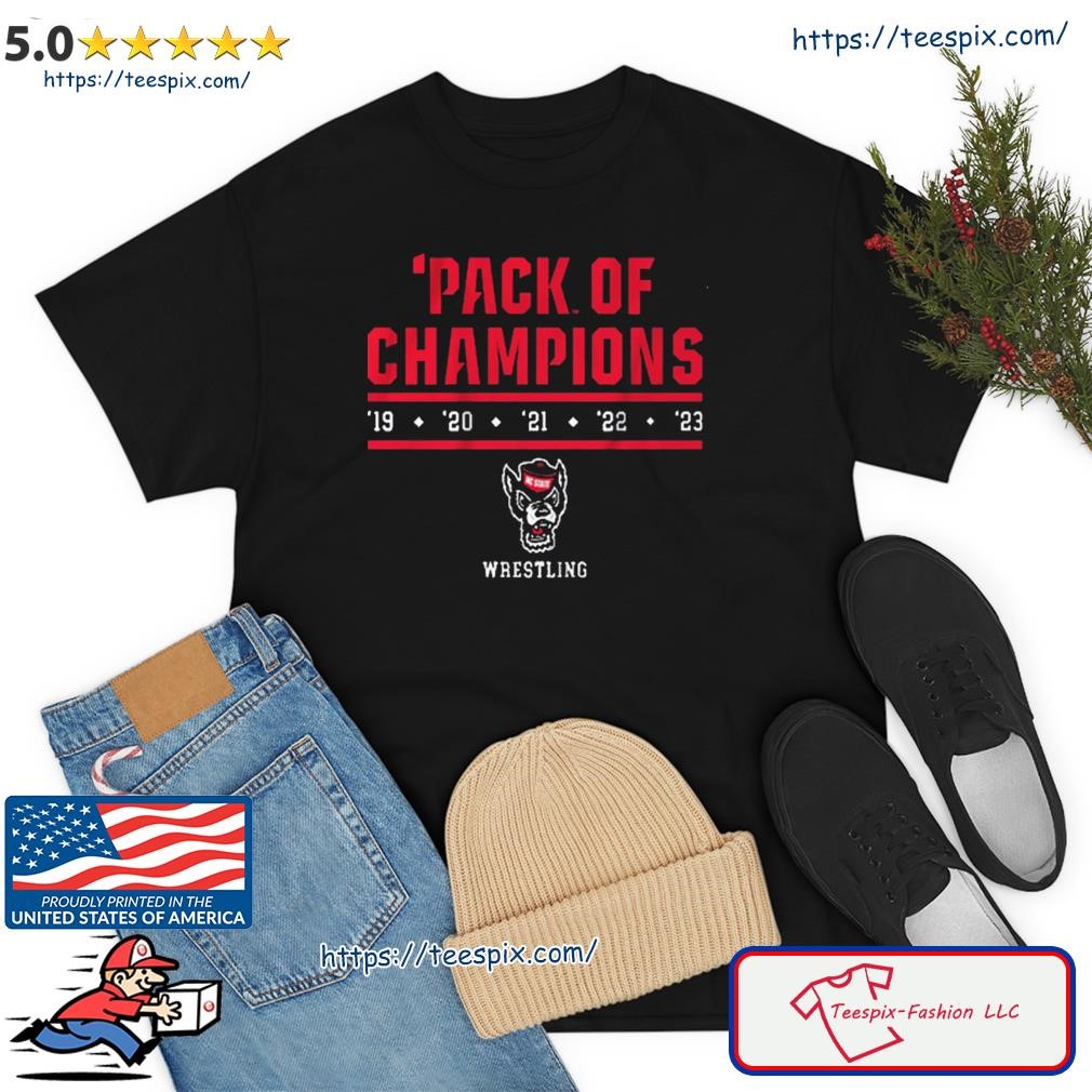 Nc State Wrestling 2023 Pack Of Champions Shirt