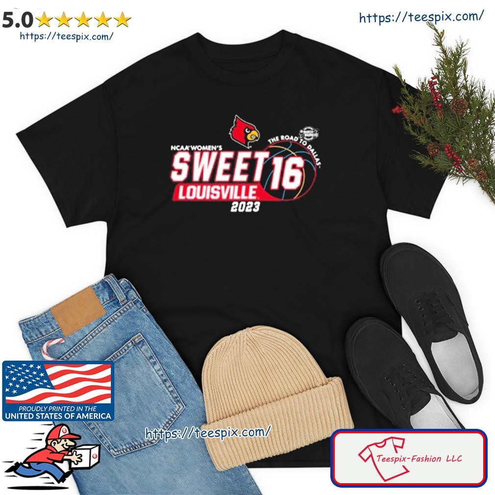 Official 2023 Louisville Cardinals Ncaa Sweet 16 The Road To Dallas Shirt