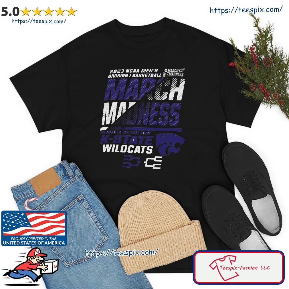 Official k-State Wildcats Men's Basketball 2023 NCAA March Madness The Road To Final Four Shirt