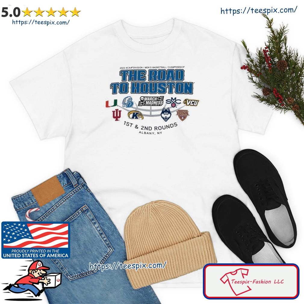 Premium 2023 NCAA Division I Men's Basketball The Road To Houston March Madness 1st & 2nd Rounds Albany Shirt
