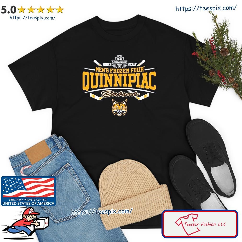 Quinnipiac Bobcats 2023 NCAA Frozen Four Men's Ice Hockey Tournament T-Shirt