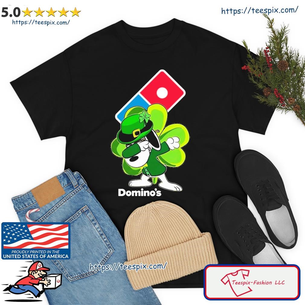 Snoopy Dabbing And Domino's Pizza St Patrick's Day Shirt