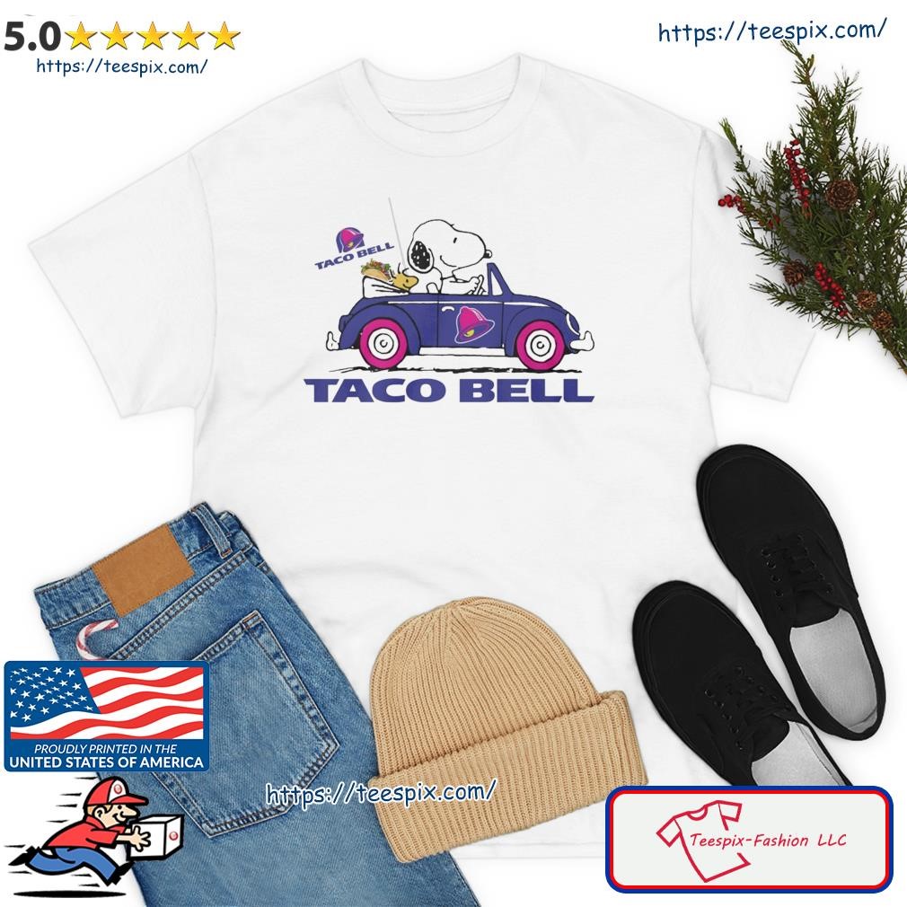 Snoopy Riding Car Taco Bell Shirt