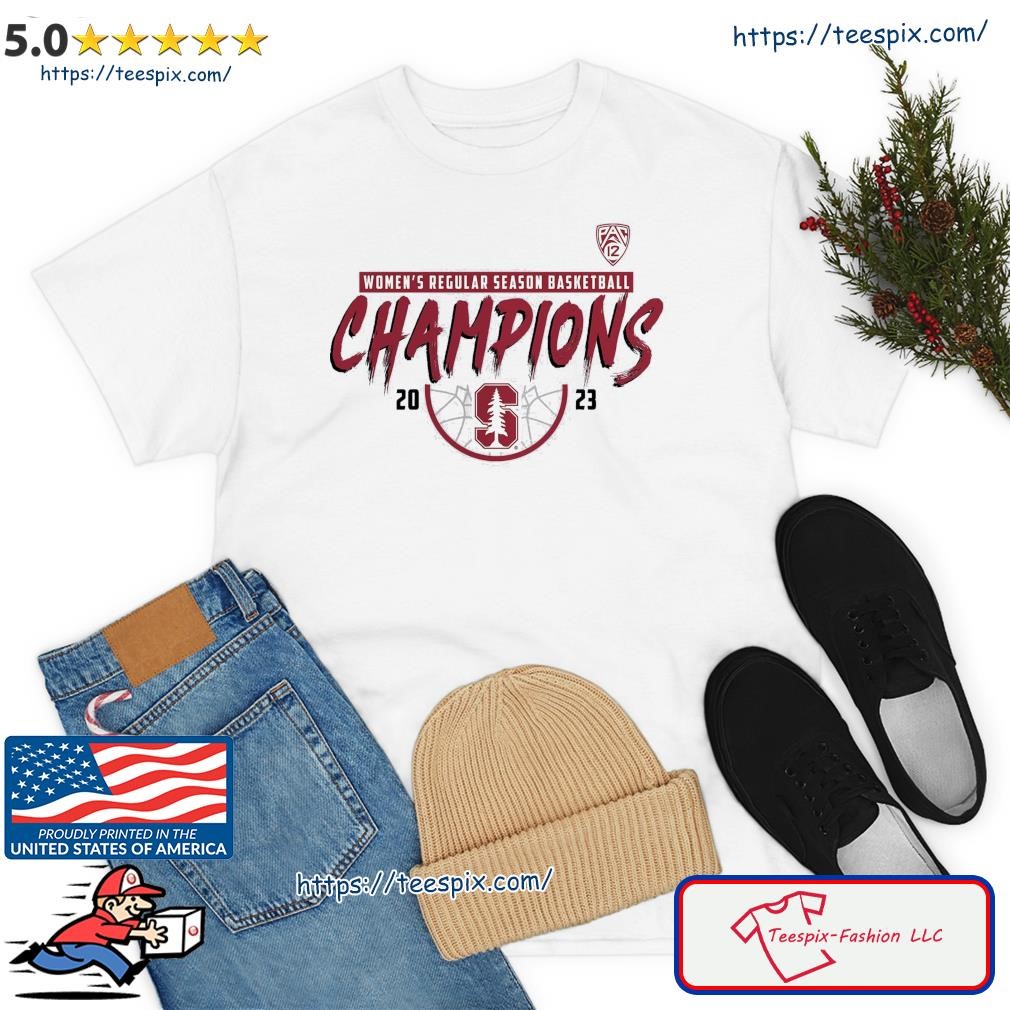Stanford Cardinal 2023 Pac-12 Women's Basketball Regular Season Champions T-Shirt