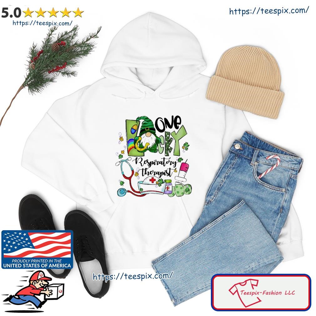 The St Patrick Day One Lucky Righteous Therapist Shirt hoodie.jpg